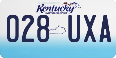 KY license plate 028UXA