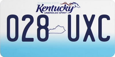 KY license plate 028UXC