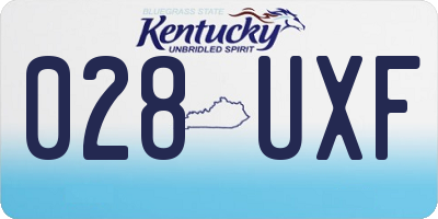 KY license plate 028UXF