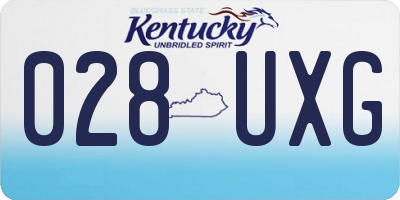KY license plate 028UXG