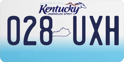 KY license plate 028UXH
