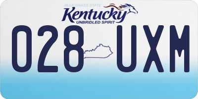 KY license plate 028UXM