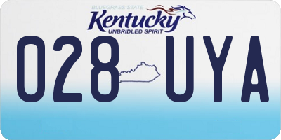 KY license plate 028UYA