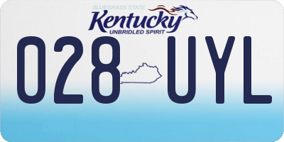 KY license plate 028UYL