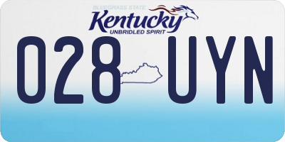 KY license plate 028UYN