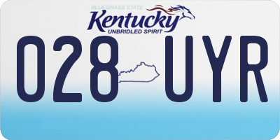 KY license plate 028UYR