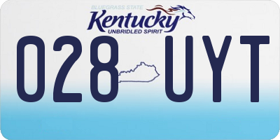 KY license plate 028UYT