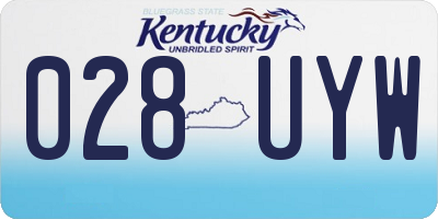 KY license plate 028UYW