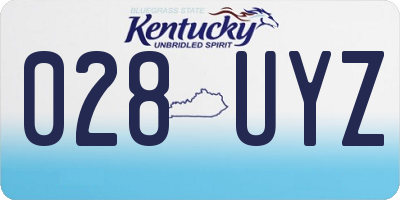 KY license plate 028UYZ