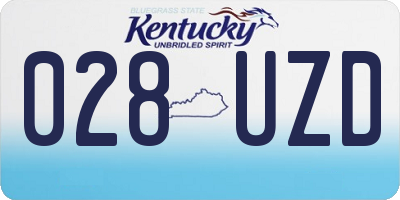 KY license plate 028UZD