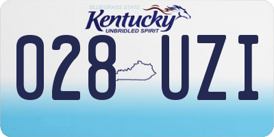 KY license plate 028UZI
