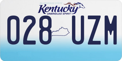 KY license plate 028UZM