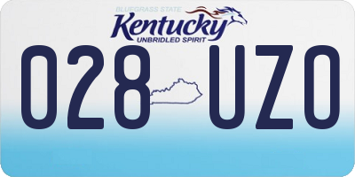 KY license plate 028UZO