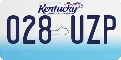 KY license plate 028UZP