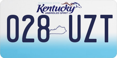 KY license plate 028UZT