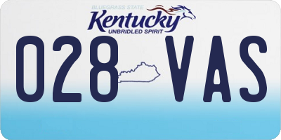 KY license plate 028VAS