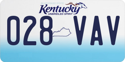 KY license plate 028VAV