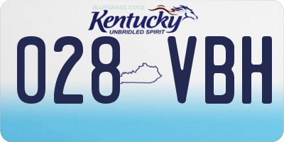 KY license plate 028VBH