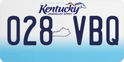 KY license plate 028VBQ