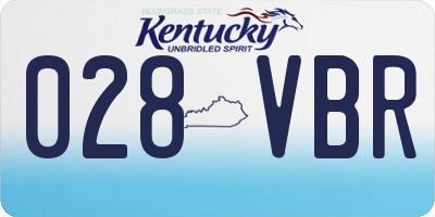 KY license plate 028VBR