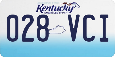 KY license plate 028VCI