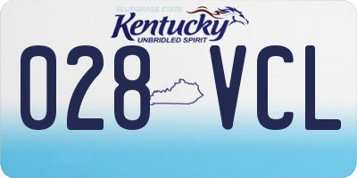 KY license plate 028VCL