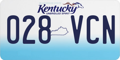 KY license plate 028VCN