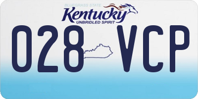 KY license plate 028VCP