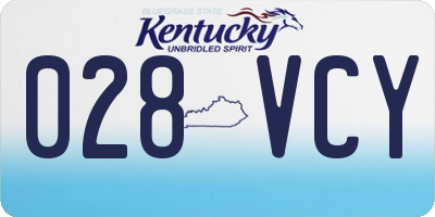 KY license plate 028VCY