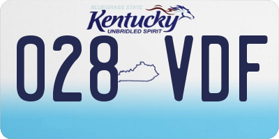 KY license plate 028VDF