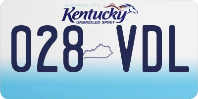 KY license plate 028VDL