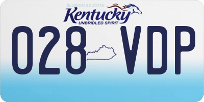 KY license plate 028VDP