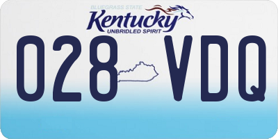 KY license plate 028VDQ