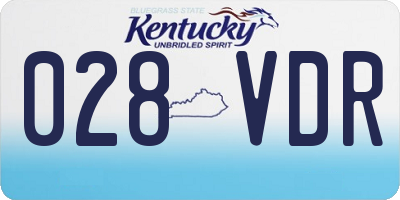 KY license plate 028VDR
