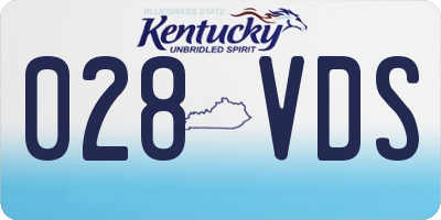 KY license plate 028VDS