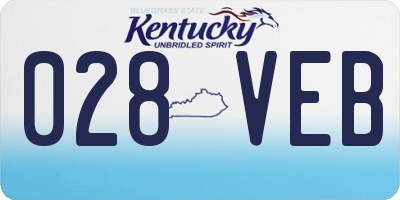 KY license plate 028VEB