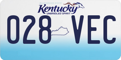 KY license plate 028VEC