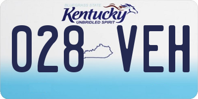 KY license plate 028VEH