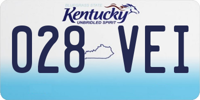 KY license plate 028VEI