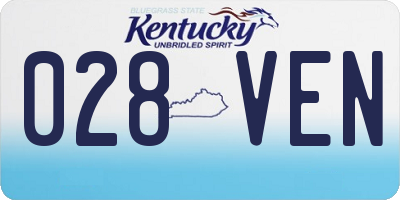 KY license plate 028VEN