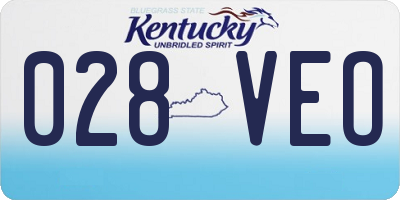 KY license plate 028VEO