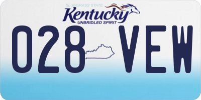 KY license plate 028VEW