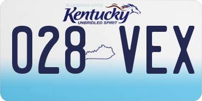 KY license plate 028VEX