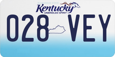 KY license plate 028VEY