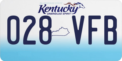 KY license plate 028VFB