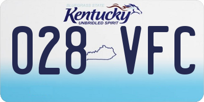 KY license plate 028VFC