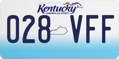 KY license plate 028VFF
