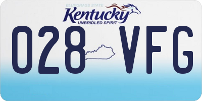 KY license plate 028VFG