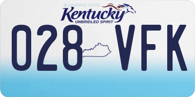KY license plate 028VFK
