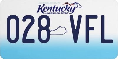 KY license plate 028VFL
